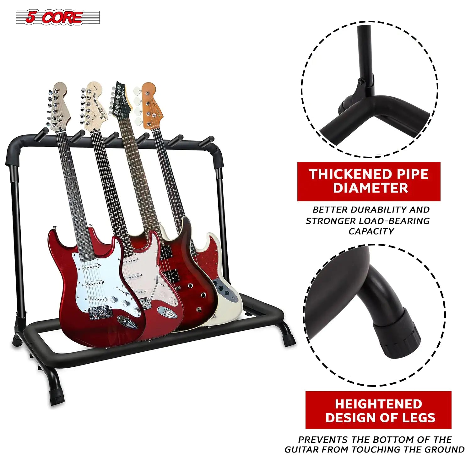 5 Slot Multi Guitar Stand