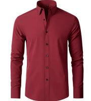 Men's Wrinkle-Free Elastic Business Shirt Frugal Finds Galore