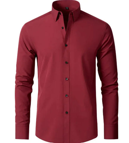 Men's Wrinkle-Free Elastic Business Shirt Frugal Finds Galore