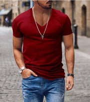 Men's Plus Size Solid Color Casual Short Sleeve T-shirt Frugal Finds Galore
