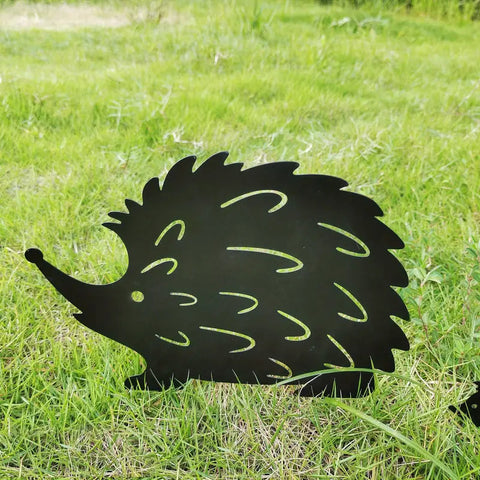 Metal Hedgehog Garden Yard Sign Stake Ornament Frugal Finds Galore
