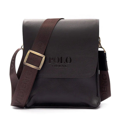 Men's Polo Leather Crossbody Bag - Casual Shoulder Bag Frugal Finds Galore