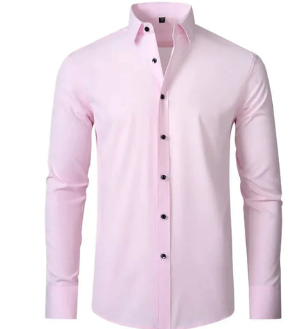 Men's Wrinkle-Free Elastic Business Shirt Frugal Finds Galore