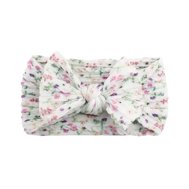 Nylon Baby Girl Headband Bow Topknot