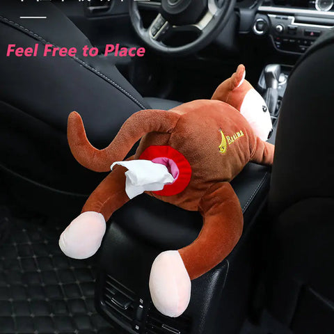Monkey Tissue Box for Car Seat Back - Hanging Design Frugal Finds Galore