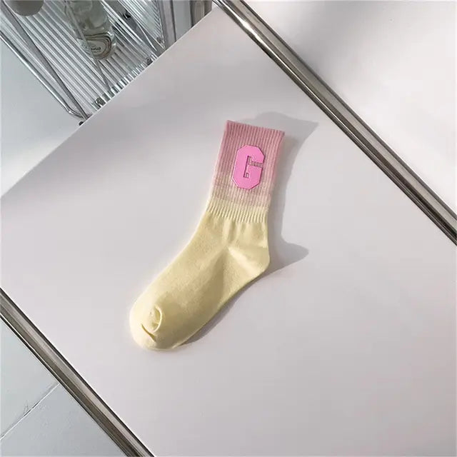 Women Tie-Dye Tube Socks