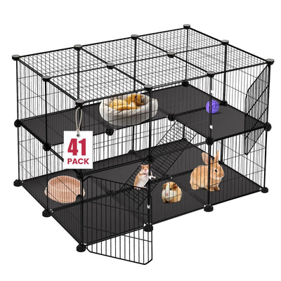 41 Panels Pet Playpen  with 2 Doors Frugal Finds Galore