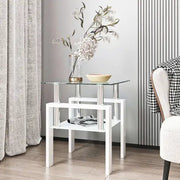 1-Piece Modern Tempered Glass End Table Frugal Finds Galore