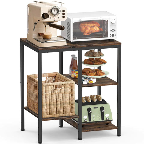 Kitchen Bakers Rack, Microwave Stand with Storage Frugal Finds Galore