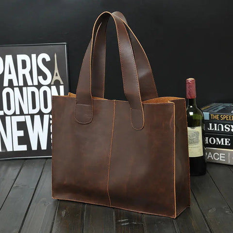 Men's Retro Portable Business Casual Briefcase Frugal Finds Galore