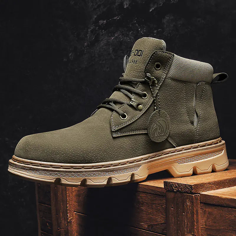 Men's Short Leather Boots for Leisure