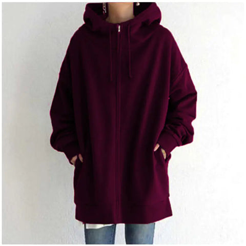 Women's Fuzzy Full-Zip Sport Pullover Hoodie Frugal Finds Galore