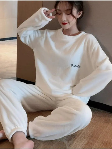 Winter Soft Velvet Pajamas Set Frugal Finds Galore