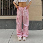 Women's Casual American Overalls with Tied Pockets Frugal Finds Galore
