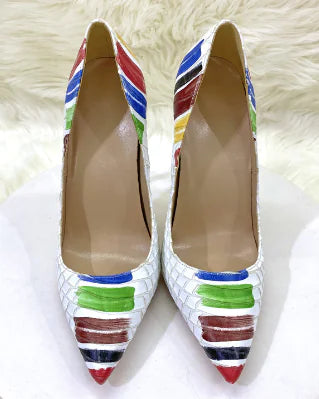 Fashionable Pointed Toe Color Block High Heels Frugal Finds Galore