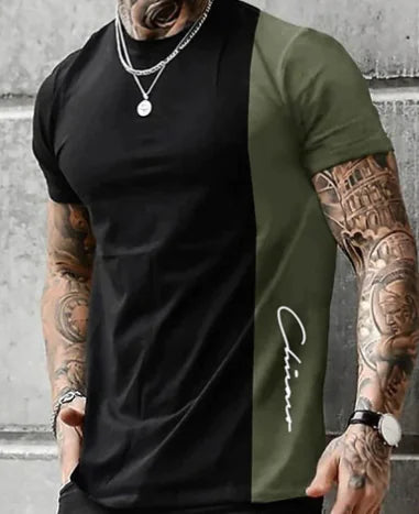 Plus Size Color Block Oversized T-Shirts for Men Frugal Finds Galore