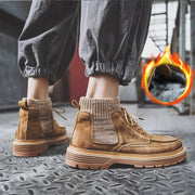Men's High-Top Leather Martin Military Boots Frugal Finds Galore