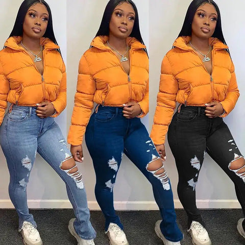 Fringed Ripped Split Jeans Frugal Finds Galore