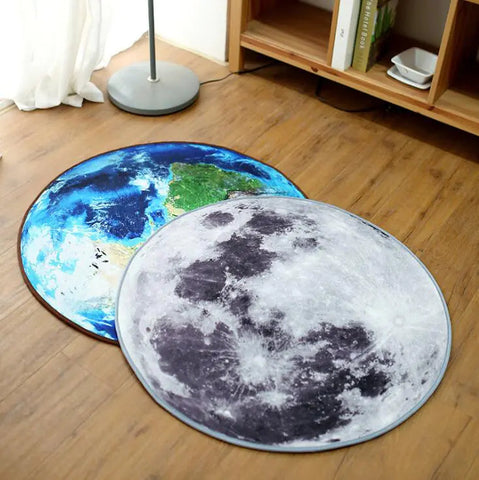 Creative Moon Earth Round Rug Frugal Finds Galore