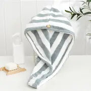 Coral Fleece Microfiber Hair Drying Towel and Shower Cap Frugal Finds Galore