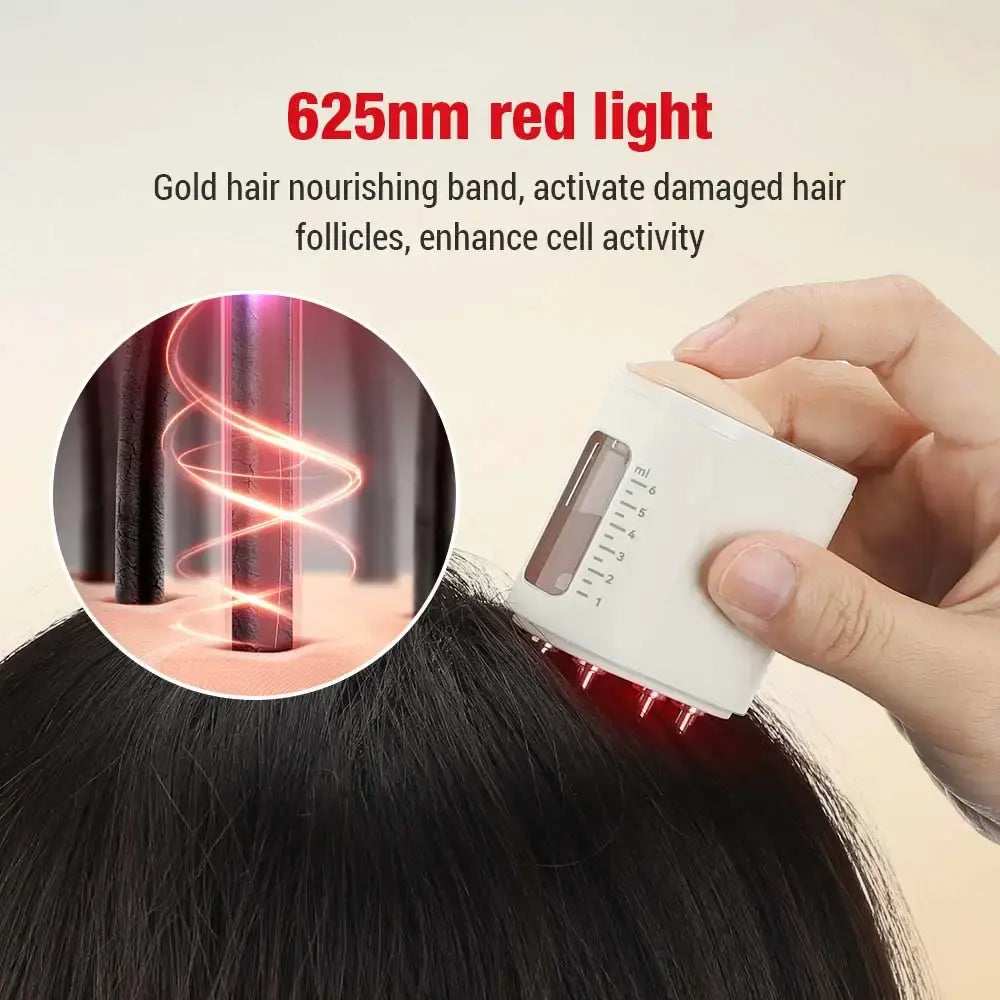 Electric  Red LED Head Massager Hair Growth Oil Serum Applicator