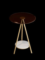 Minimalist Iron Side Table with Double Layer Glass Frugal Finds Galore