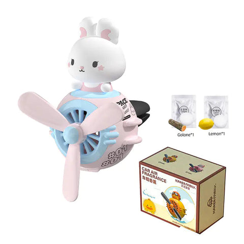 Cartoon Pilot Car Air Freshener with Rotating Propeller Frugal Finds Galore