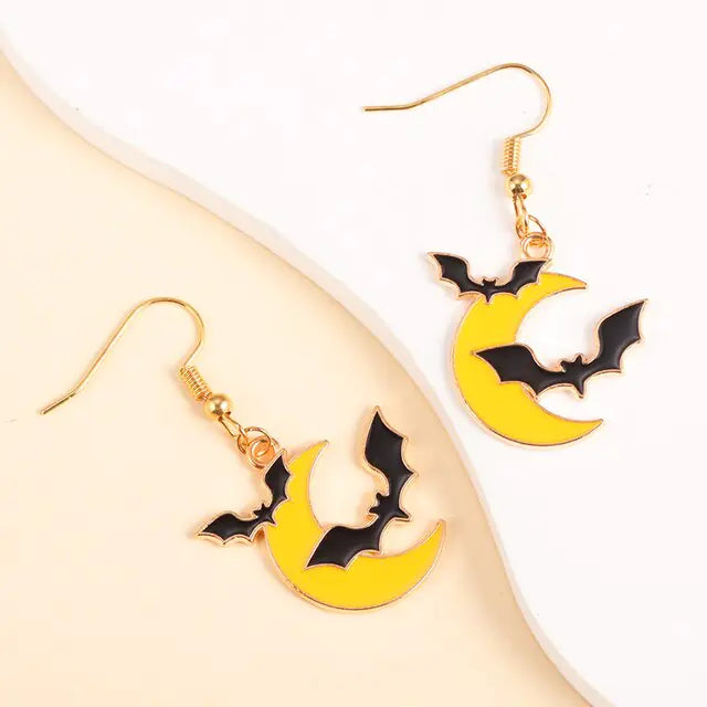 Cute Enamel Halloween Dangle Earrings