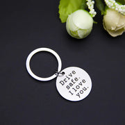 Stainless Steel Keychain Pendant - Drive Safe I Love You Frugal Finds Galore