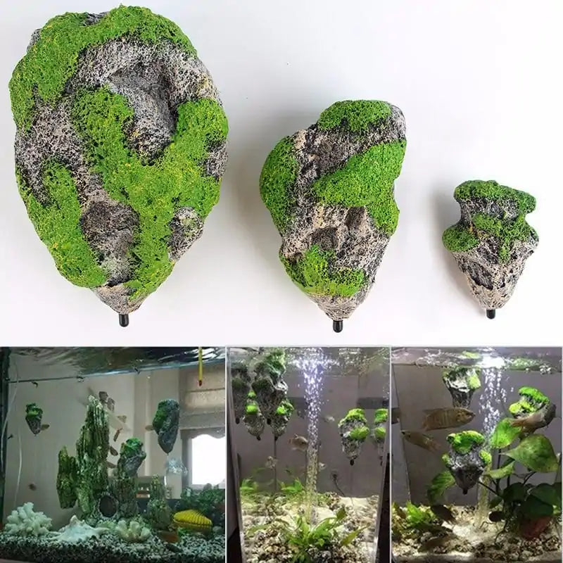 Floating Moss Rocks Aquarium Decorations