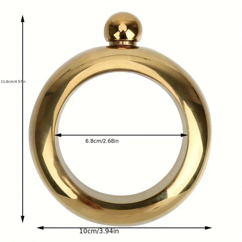 Creative Stainless Steel Bracelet Flask in Rose Gold Frugal Finds Galore