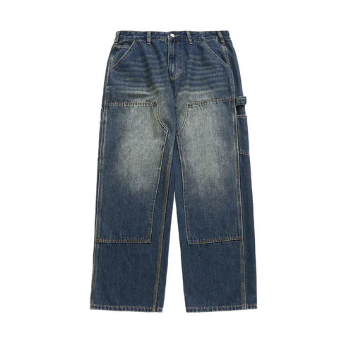 Men's Fashion Retro Loose Straight Leg Jeans Frugal Finds Galore