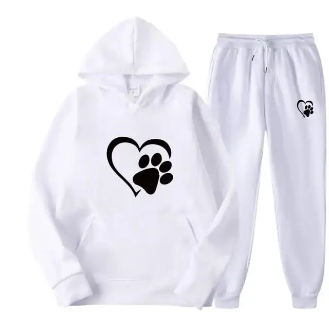 Dog Print Hoodie And Pants