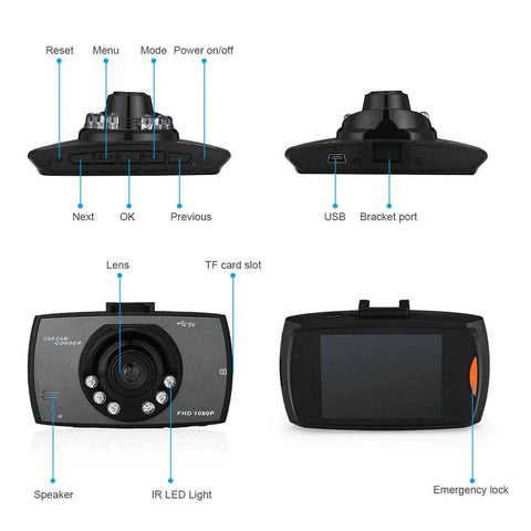 2.7'' Full HD 1080P Dash Cam Car DVR Front & Rear Camera Night Vision G-Sensor Frugal Finds Galore