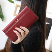 Women's Long Suede Wallet - Clutch Purse Frugal Finds Galore