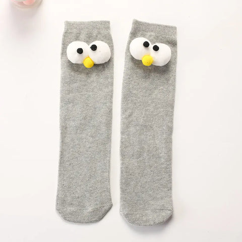 Knee-length Doll Socks with Big Eyes Design Frugal Finds Galore
