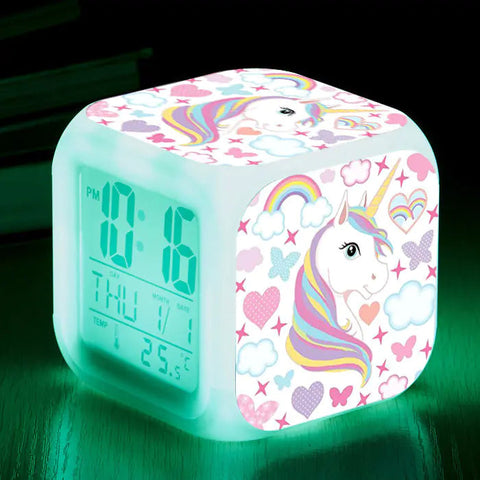 Unicorn Colorful Square Alarm Clock - Creative Design Frugal Finds Galore