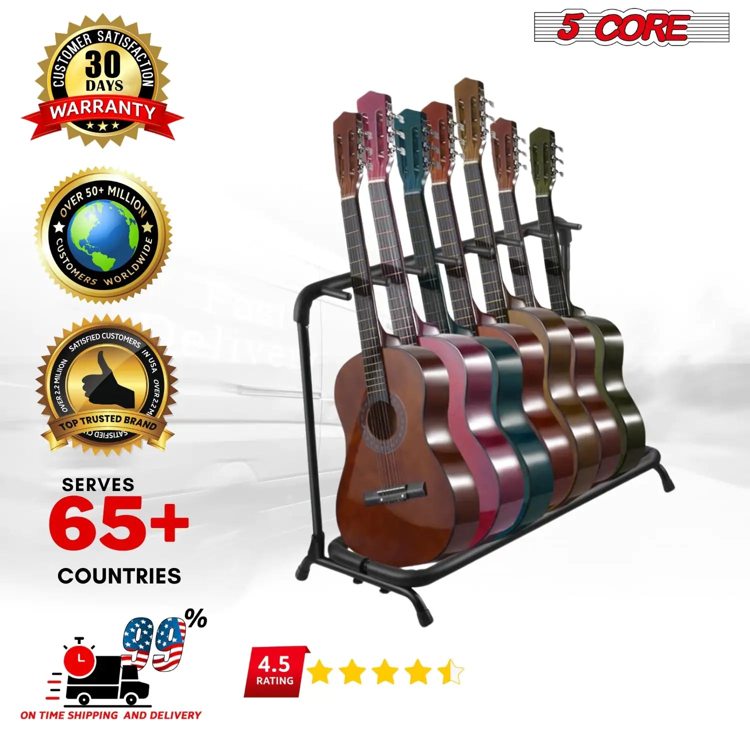 5Core Guitar Rack 7 Slot