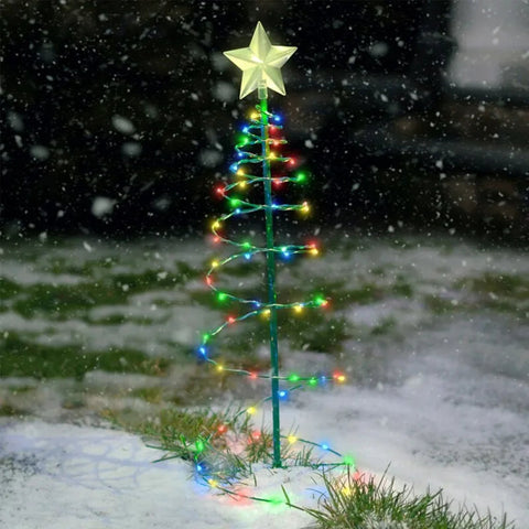Christmas Tree Decoration Outdoor Courtyard Lighting Frugal Finds Galore