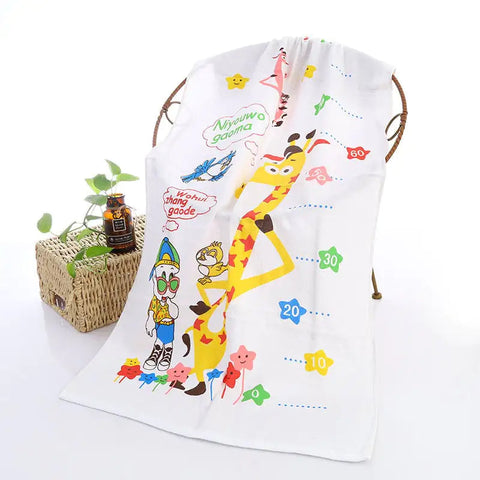 Double-layer Cartoon Print Baby Bath Towel Frugal Finds Galore