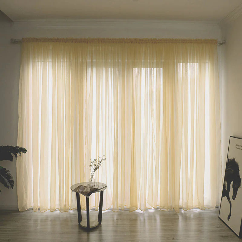 Solid Color Gauze Curtain