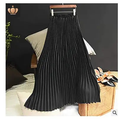High Waist Solid Color Chiffon Half-Length Skirt Frugal Finds Galore