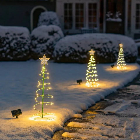 Christmas Tree Decoration Outdoor Courtyard Lighting Frugal Finds Galore