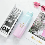 Gradient Color Double-Wall Stainless Steel Thermos Cup Frugal Finds Galore