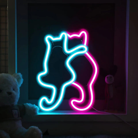 LED Neon Cat Wall Decor for Indoor/Outdoor Lighting Frugal Finds Galore