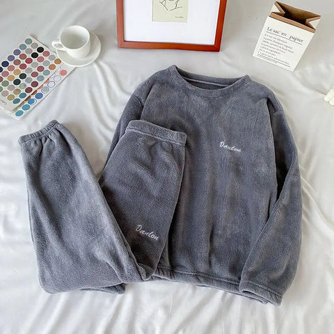 Winter Soft Velvet Pajamas Set Frugal Finds Galore