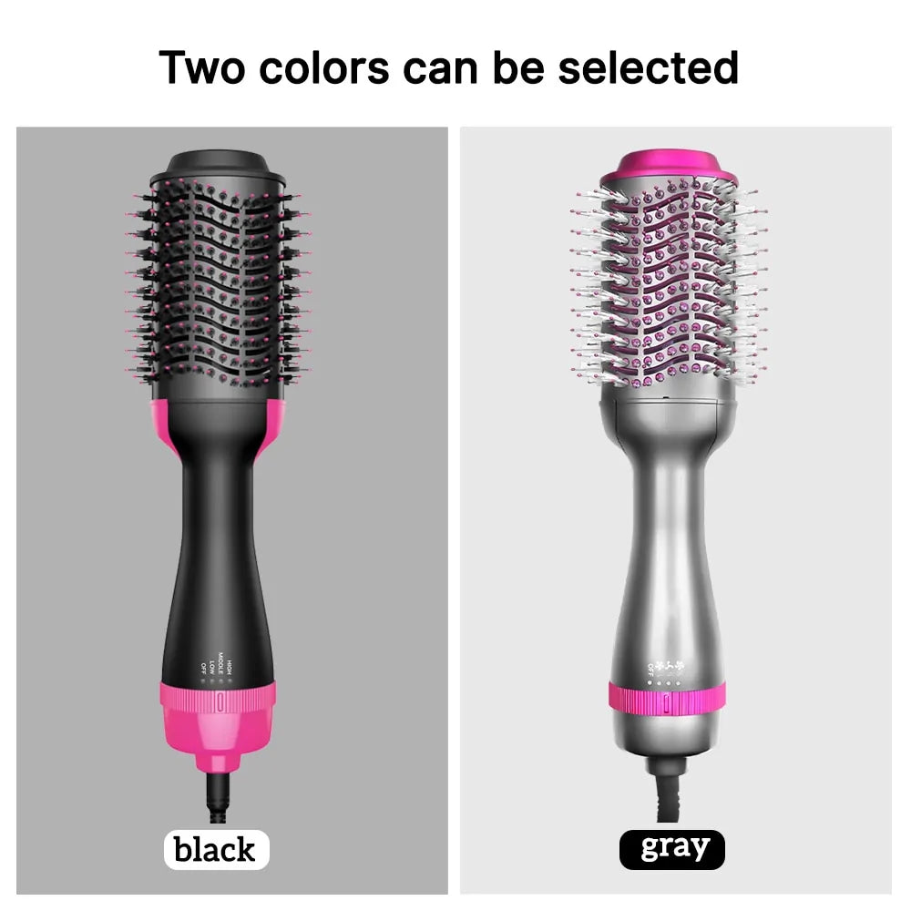 Electric Ion 2 in 1 Dryer Straightener Curler Brush