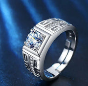 Sterling Silver Fortune Character Ring with Mulberry Stone Frugal Finds Galore