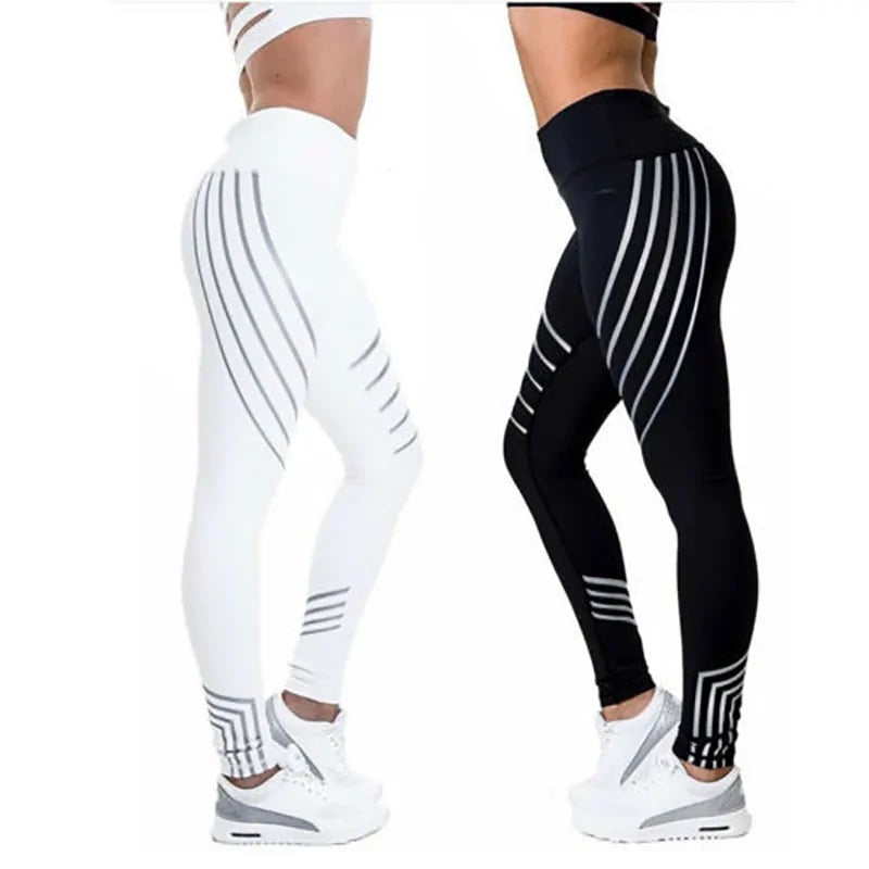 Leggings deportivos Kaminsky New Woman: pantalones de entrenamiento elásticos y brillantes