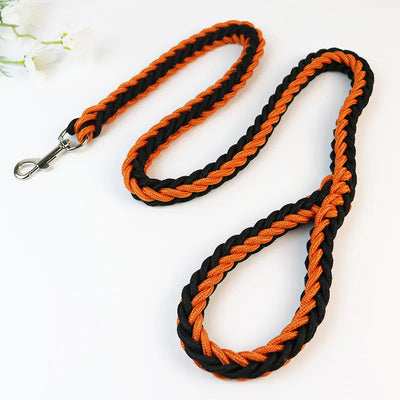 Woven Eight-Strand Dog Leash with Hand Grip Frugal Finds Galore